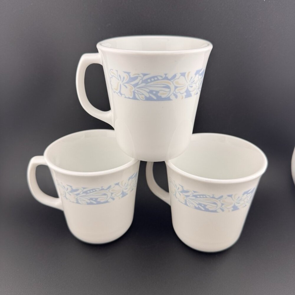Vintage 1990’s Corelle Sea and Sand by Corning USA Set of 3 Coffee Cups